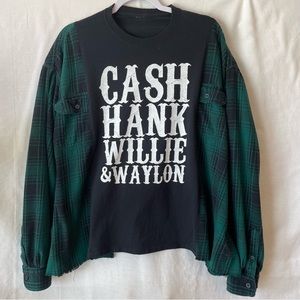 UpStyled Flannel/T-Shirt Country Music Legends